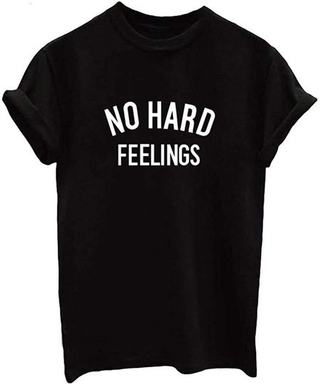 Discover T-shirt de Mulher de Manga Curta No Hard Feelings