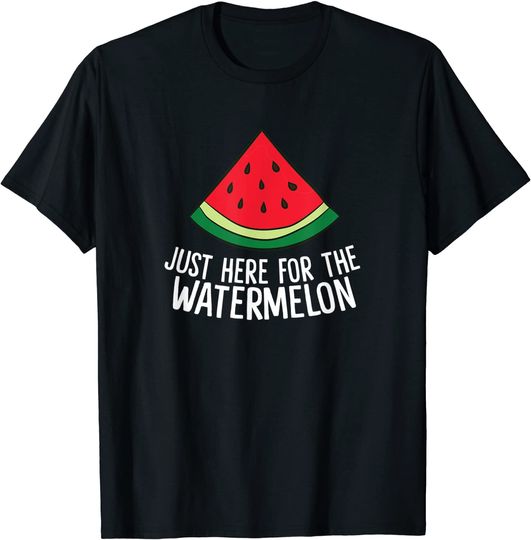 Discover T-shirt Unissexo com Estampa de Melancia Just Here For The Watermelon