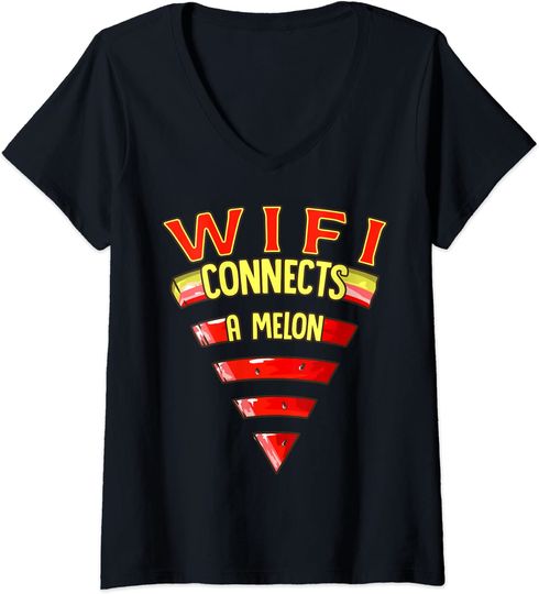 Discover T-shirt de Mulher Wifi Conecta com Melancia