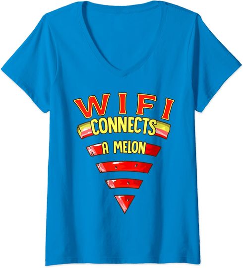 Discover T-shirt de Mulher Wifi Conecta com Melancia