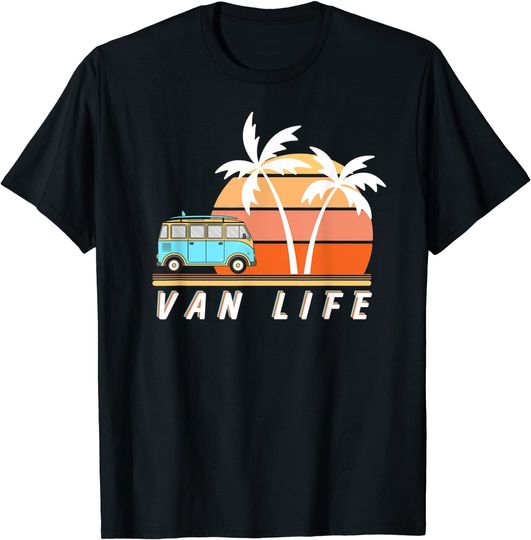 Discover T-shirt Unissexo Férias de Verão com Caravana Van Life
