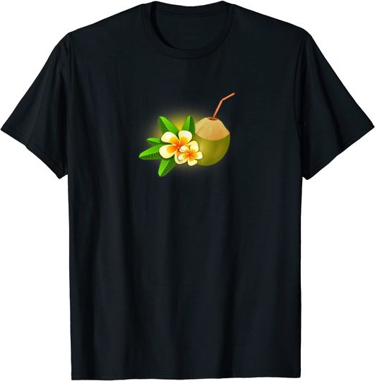 Discover T-shirt Unissexo Coconut Drink Cocktail Férias de Verão