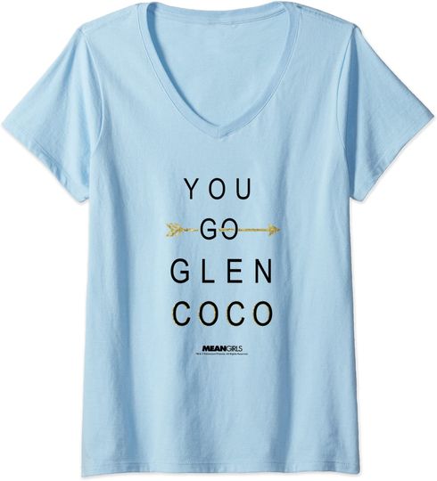 Discover T-shirt de Mulher Mean Girls You Go Glen Coco Decote em V