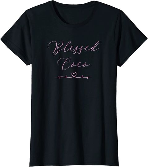 T-shirt de Mulher Presente de Coração Blessed Coco