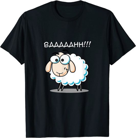 T-shirt Unissexo com Estampa de Ovelha Baaaaahh