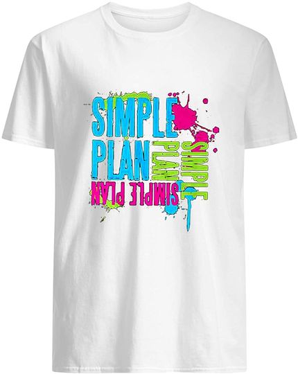 Discover T-shirt Unissexo com Estampa de Simple Plan Colorida
