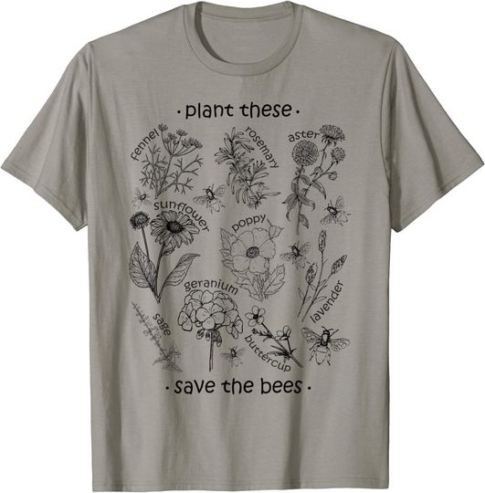 T-shirt Unissexo Plant These Save The Bees