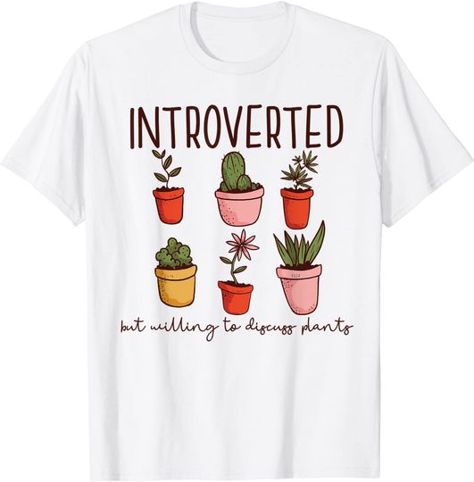 Discover T-shirt Unissexo com Estampas das Plantas
