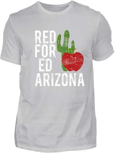 Camisete de Homem Red For Ed Arizona Cacto com Maça