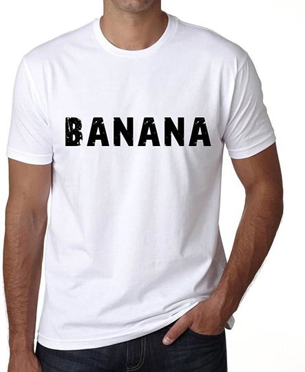 Discover Camisete de Homem Simples com Letra de Banana