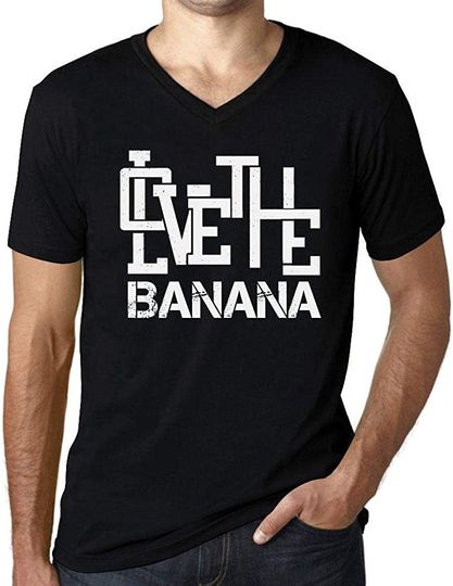 Discover Camisete para Homem Love The Banana com Decote em V