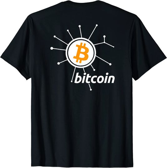 Discover T-shirt Unissexo de Manga Curta Blockchain Bitcoin