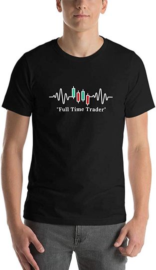 T-shirt Unissexo com Batida e Full Time Trader