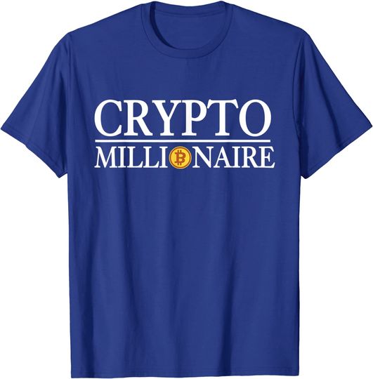 Discover T-shirt Unissexo Crypto Millionaire Bitcoin