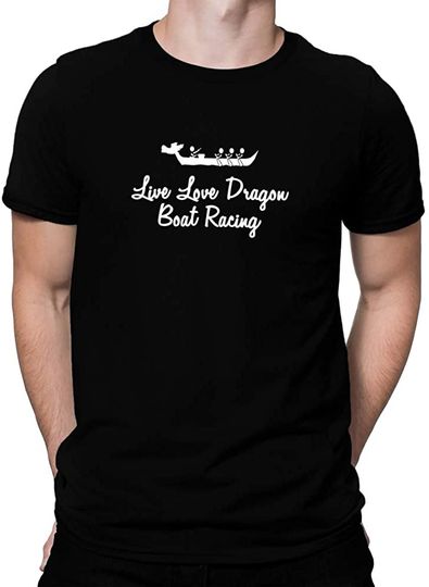 Discover Camisete de Homem Live Love Dragon Boat Racing