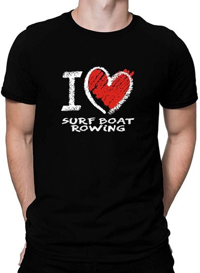 Discover Camisete de Homem I Love Surf Boat Rowing