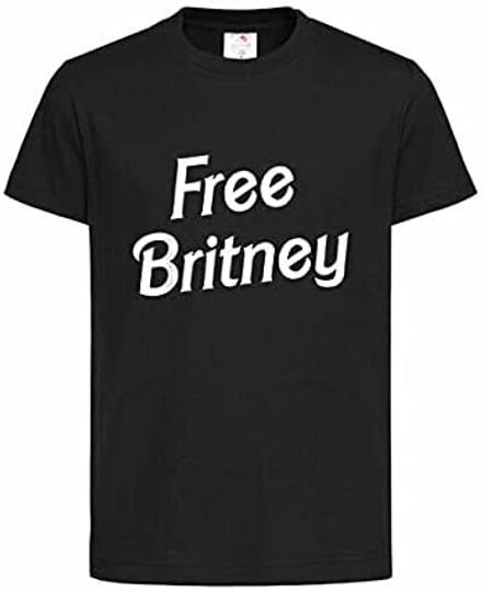 Discover T-shirt de Homem de Mangas Curtas com Letras Free Britney