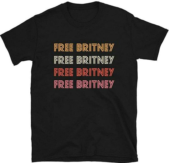Discover T-shirt Unissexo com Letras Coloridas Free Britney
