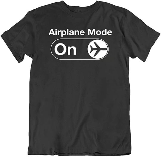 Discover T-shirt de Homem de Manga Curta Airplane Mode On