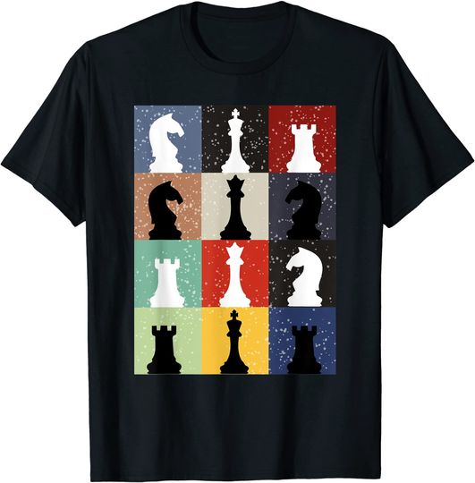 Discover T-shirt Unissexo de Manga Curta Tabuleiro de Xadrez