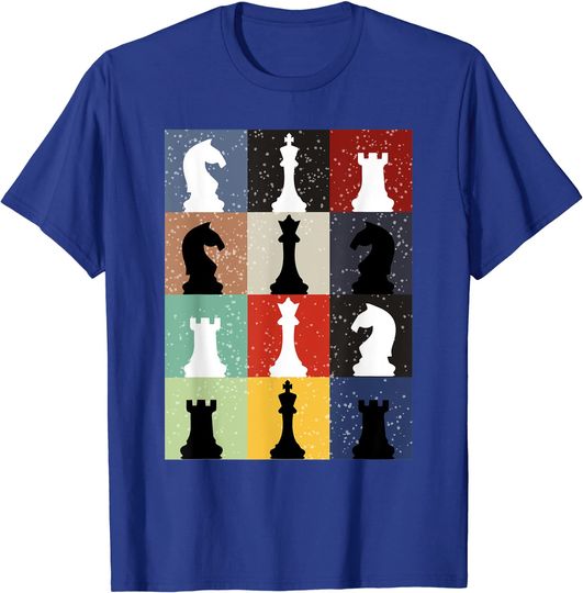 Discover T-shirt Unissexo de Manga Curta Tabuleiro de Xadrez