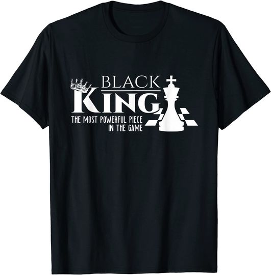 Discover T-shirt Unissexo de Manga Curta Black King
