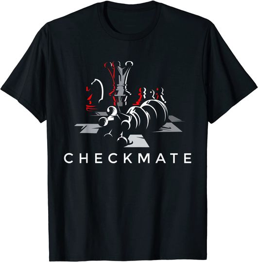 Discover T-shirt Unissexo de Manga Curta Xadrez Checkmate