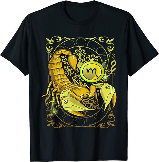 Discover T-shirt Unissexo com Escorpião do Zodíaco
