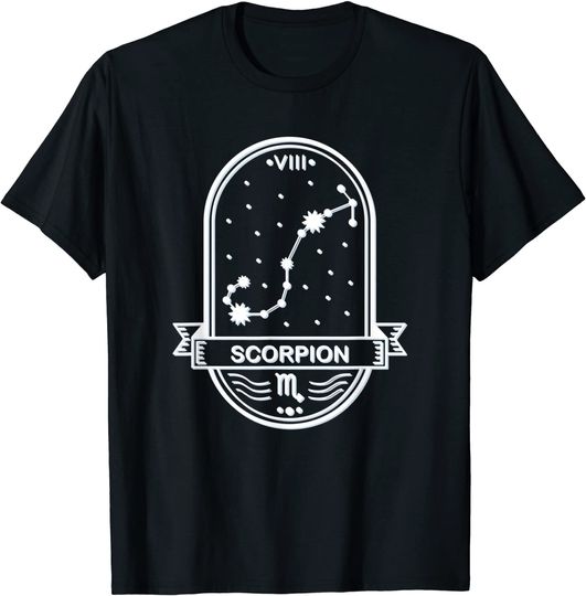 Discover T-shirt Unissexo Aniversário de Outubro e Novembro de Escorpião Signo do Zodíaco