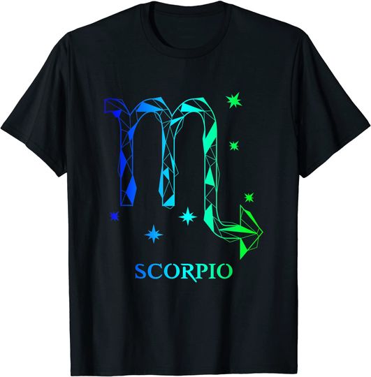 Discover T-shirt Unissexo com Signo de Escorpião Colorido