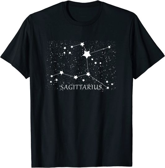 Discover T-shirt Unissexo Signo do Zodíaco Constelação de Sagitário