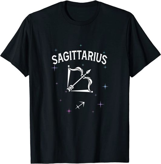 Discover T-shirt Unissexo Horóscopo Símbolo de Sagitário Fantasia de Signo do Zodíaco