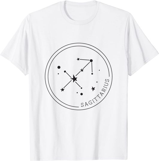 Discover T-shirt Unissexo Constelação de Sagitário Signo do Zodíaco