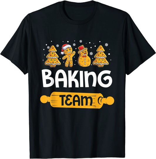 Discover T-shirt Unissexo Equipamento de Padaria Biscoito de Natal Baking Team