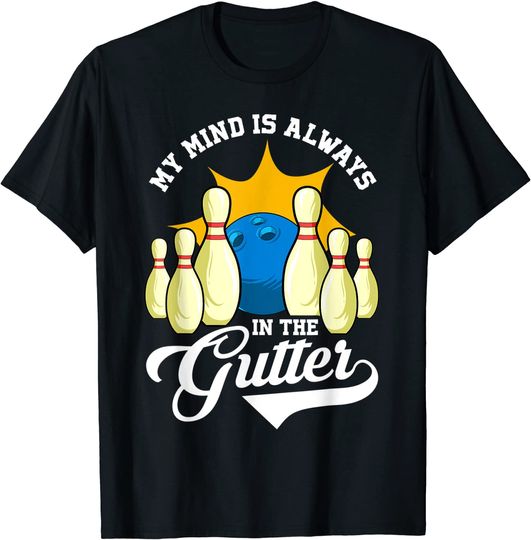 Discover T-shirt Unissexo de Manga Curta My Mind Is Always In The Gutter