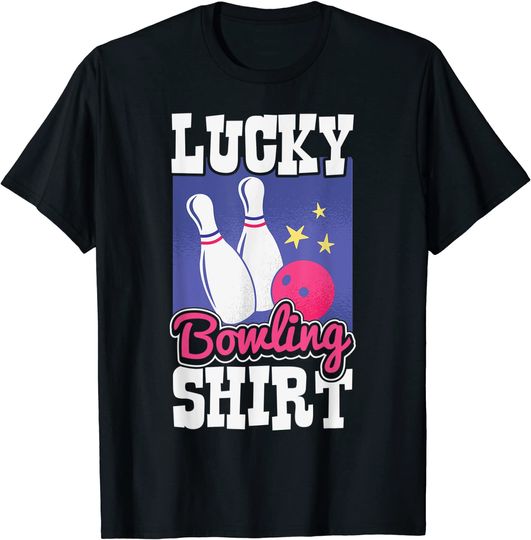 Discover T-shirt Unissexo de Manga Curta Lucky Bowling Shirt