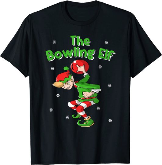 Discover T-shirt Unissexo de Manga Curta The Bowling Elf Menino De Boliche