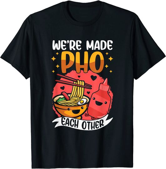 Discover T-shirt Unissexo Sopa de Pho Vietnamita Prato de Cozinha Vietnamita