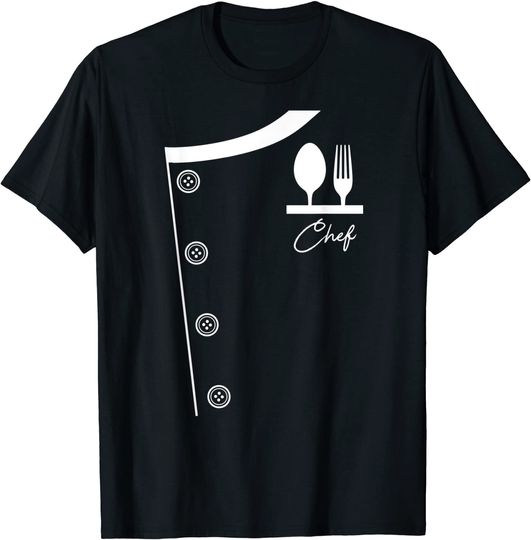 T-shirt Unissexo Chef Casaco Divertido Cozinheiro Presente
