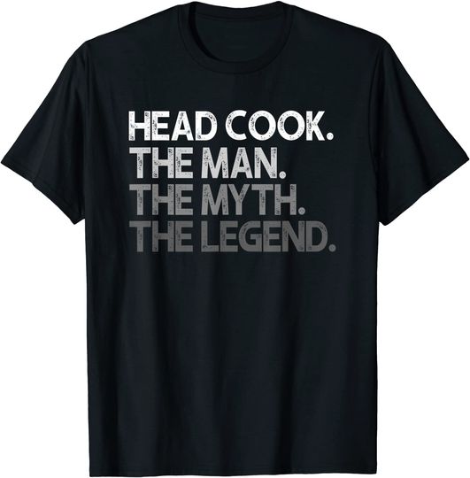 Discover T-shirt Unissexo Chefe de Cozinha Head Cook