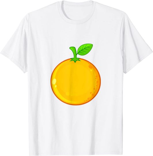 Discover T-shirt Unissexo de Manga Curta com Fruta de Laranja