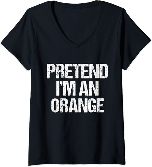 Discover T-shirt de Mulher com Decote Em V Pretend I’m An Orange