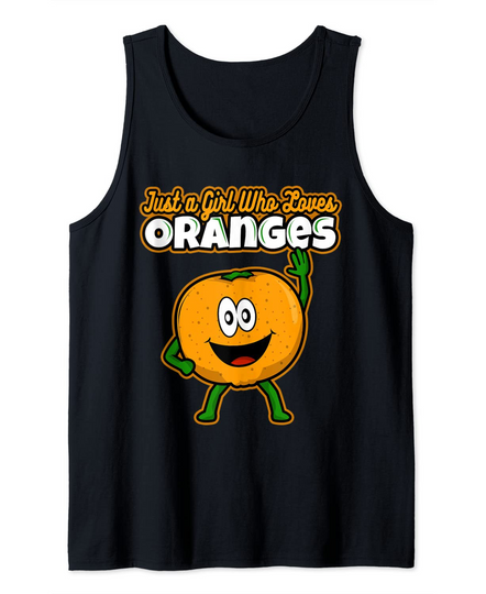 Discover T-shirt de Mulher Sem Mangas Just A Girl Who Loves Oranges