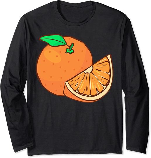 Discover T-shirt Unissexo de Manga Comprida Fruta de Laranja