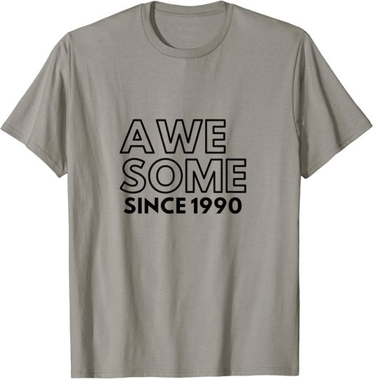 Discover T-shirt Unissexo Awesome Since 1990