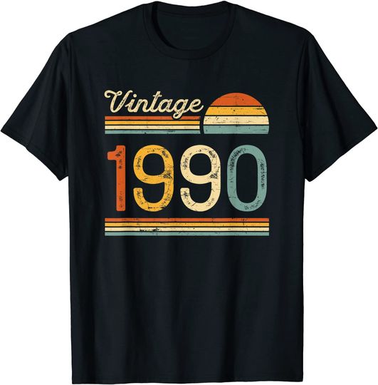 Discover T-shirt Unissexo Presente de Aniversário Vintage 1990