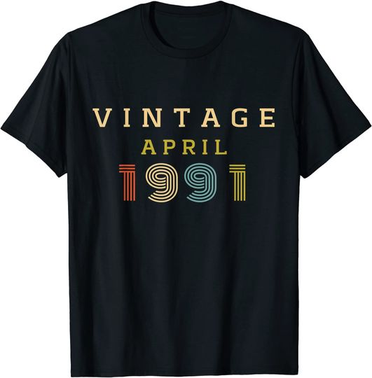 Discover T-shirt para Homem e Mulher Vintage April 1991