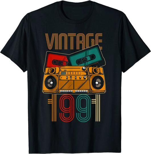 Discover T-shirt Unissexo Vintage 1991 com Presente de Aniversário