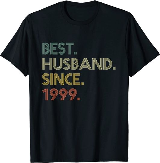 Discover T-shirt Unissexo Best Husband Since 1999 Presente de Casamento