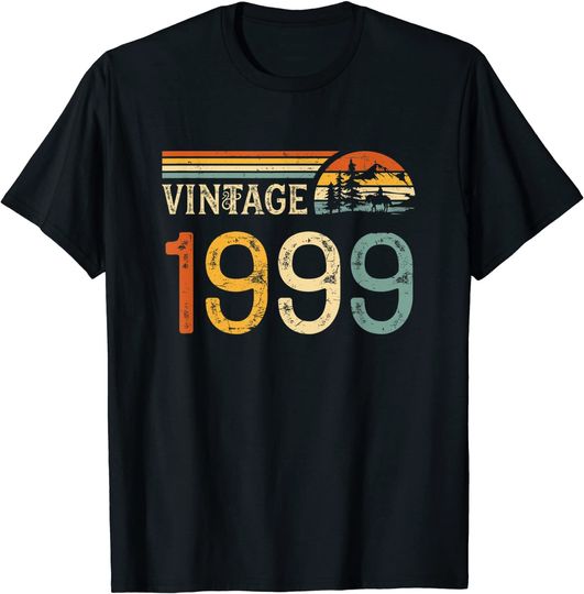 Discover T-shirt para Homem e Mulher Vintage 1999 Presente de Aniversário
